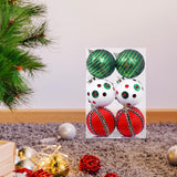 Maxbell 6Pcs Christmas Ball Ornaments Christmas Ornaments for Holiday Special Events red green white
