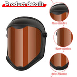 Maxbell Anti Fogging Face Shield Adults Splash Guard for Working Weeds Whacking Brown
