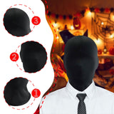 Maxbell 2 Pieces Halloween Cosplay Mask Comfortable for Birthday Mardi Gras Festival black
