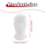 Maxbell 2 Pieces Halloween Cosplay Mask Comfortable for Birthday Mardi Gras Festival White