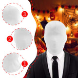 Maxbell 2 Pieces Halloween Cosplay Mask Comfortable for Birthday Mardi Gras Festival White