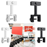 Maxbell Sign Holder Clamp Sturdy Shop Clothing Rack Signs Holder for Sale Exhibition White