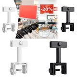 Maxbell Sign Holder Clamp Sturdy Shop Clothing Rack Signs Holder for Sale Exhibition White