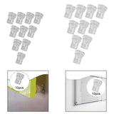 Maxbell 10 Pieces Clear Standoffs Decorative Wall Mounting Screws for Home Shop Mall 1.4cmx1.4cm