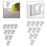 Maxbell 10 Pieces Clear Standoffs Decorative Wall Mounting Screws for Home Shop Mall 1.4cmx1.4cm