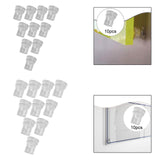 Maxbell 10 Pieces Clear Standoffs Decorative Wall Mounting Screws for Home Shop Mall 1.4cmx1.4cm