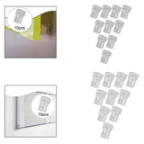 Maxbell 10 Pieces Clear Standoffs Decorative Wall Mounting Screws for Home Shop Mall 1.4cmx1.4cm