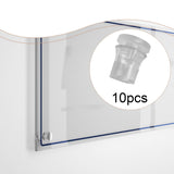 Maxbell 10 Pieces Clear Standoffs Decorative Wall Mounting Screws for Home Shop Mall 1.4cmx1.4cm