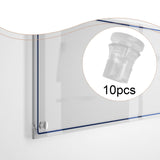Maxbell 10 Pieces Clear Standoffs Decorative Wall Mounting Screws for Home Shop Mall 2cmx2cm