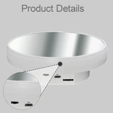 Maxbell Electric Turntable Rotating Display Stand Versatile for Photography Products 16 cm White