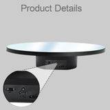 Maxbell Electric Turntable Rotating Display Stand Versatile for Photography Products 25 cm Black
