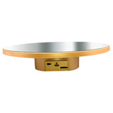 Maxbell Electric Turntable Rotating Display Stand Versatile for Photography Products 25 cm Gold