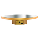 Maxbell Electric Turntable Rotating Display Stand Versatile for Photography Products 25 cm Gold