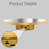 Maxbell Electric Turntable Rotating Display Stand Versatile for Photography Products 25 cm Gold