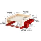 Maxbell Desk File Holder Sturdy Multipurpose Stationery Storage for Home Workstation
