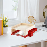 Maxbell Desk File Holder Sturdy Multipurpose Stationery Storage for Home Workstation