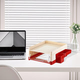 Maxbell Desk File Holder Sturdy Multipurpose Stationery Storage for Home Workstation