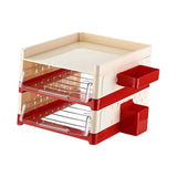 Maxbell Desk File Holder Sturdy Multipurpose Stationery Storage for Home Workstation