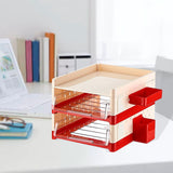 Maxbell Desk File Holder Sturdy Multipurpose Stationery Storage for Home Workstation