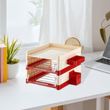 Maxbell Desk File Holder Sturdy Multipurpose Stationery Storage for Home Workstation
