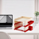 Maxbell Desk File Holder Sturdy Multipurpose Stationery Storage for Home Workstation