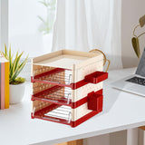 Maxbell Desk File Holder Sturdy Multipurpose Stationery Storage for Home Workstation