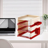 Maxbell Desk File Holder Sturdy Multipurpose Stationery Storage for Home Workstation