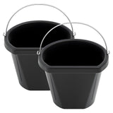 Maxbell Horse feed Bucket Storage Bin 18L Rubber Feeder for Outdoor Outside Backyard