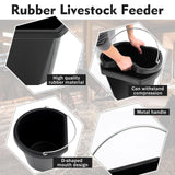 Maxbell Horse feed Bucket Storage Bin 18L Rubber Feeder for Outdoor Outside Backyard