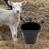 Maxbell Horse feed Bucket Storage Bin 18L Rubber Feeder for Outdoor Outside Backyard