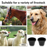 Maxbell Horse feed Bucket Storage Bin 18L Rubber Feeder for Outdoor Outside Backyard