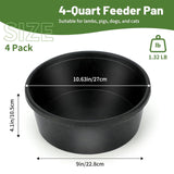 Maxbell Rubber feed Pan Multipurpose Round Dog Bowl for Cats Chicken 10.6 x 4.1 inch