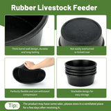 Maxbell Rubber feed Pan Multipurpose Round Dog Bowl for Cats Chicken 10.6 x 4.1 inch