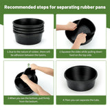 Maxbell Rubber feed Pan Multipurpose Round Dog Bowl for Cats Chicken 10.6 x 4.1 inch