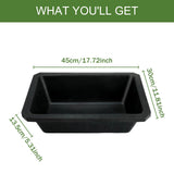 Maxbell Rubber feed Pan Rectangle Resistant Horse Feeder for Goats Cats Multipurpose