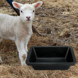 Maxbell Rubber feed Pan Rectangle Resistant Horse Feeder for Goats Cats Multipurpose