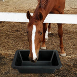 Maxbell Rubber feed Pan Rectangle Resistant Horse Feeder for Goats Cats Multipurpose