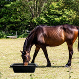 Maxbell Rubber feed Pan Rectangle Resistant Horse Feeder for Goats Cats Multipurpose