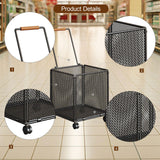 Maxbell Shopping Cart Heavy Duty Portable Utility Cart for Grocery Household Luggage Black