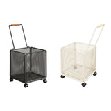 Maxbell Shopping Cart Heavy Duty Portable Utility Cart for Grocery Household Luggage Black