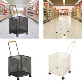 Maxbell Shopping Cart Heavy Duty Portable Utility Cart for Grocery Household Luggage Black