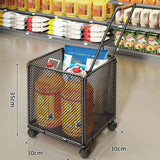 Maxbell Shopping Cart Heavy Duty Portable Utility Cart for Grocery Household Luggage Black