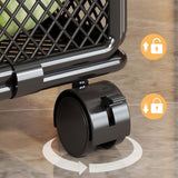 Maxbell Shopping Cart Heavy Duty Portable Utility Cart for Grocery Household Luggage Black