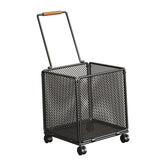 Maxbell Shopping Cart Heavy Duty Portable Utility Cart for Grocery Household Luggage Black