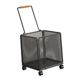 Maxbell Shopping Cart Heavy Duty Portable Utility Cart for Grocery Household Luggage Black