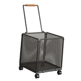 Maxbell Shopping Cart Heavy Duty Portable Utility Cart for Grocery Household Luggage Black