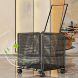 Maxbell Shopping Cart Heavy Duty Portable Utility Cart for Grocery Household Luggage Black