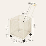 Maxbell Shopping Cart Heavy Duty Portable Utility Cart for Grocery Household Luggage White