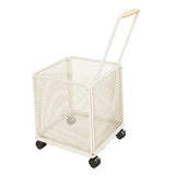 Maxbell Shopping Cart Heavy Duty Portable Utility Cart for Grocery Household Luggage White