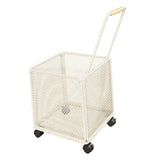 Maxbell Shopping Cart Heavy Duty Portable Utility Cart for Grocery Household Luggage White